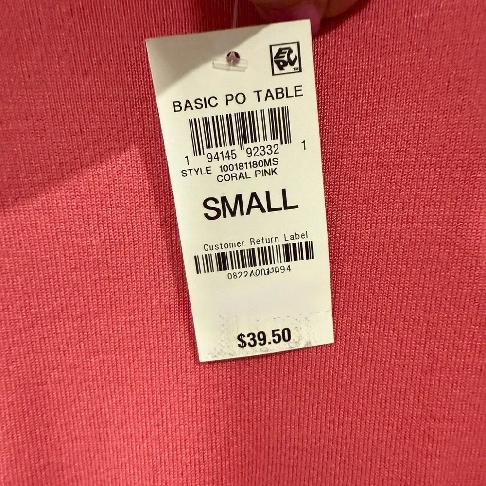 Style & Co Women Long Sleeve Crewneck Pullover Sweater Pink Coral Size Small